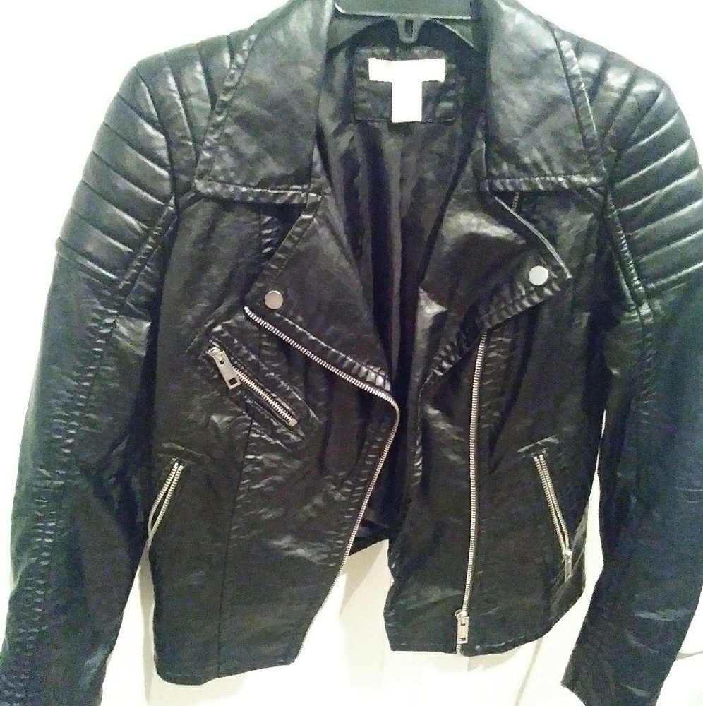 Faux leather jacket